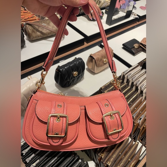 NWT！COACH ASHTON SHOULDER BAG（COACH CM079）IM/BURNT CORAL gift receipt